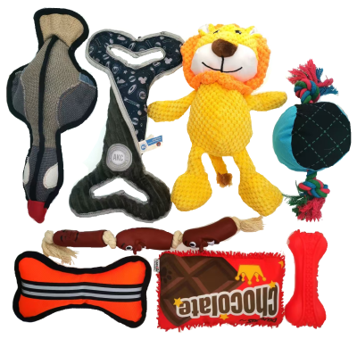 8pcs Medium Dog Toys Toy Set Chew Toy Rope Toy Squeaky Toy E008