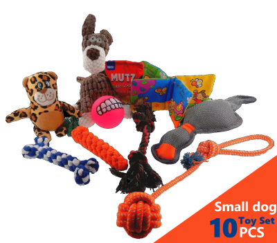 10pcs Small Dog Toy Set Puppy Toys Pet toys Chew Toys Rope toys Squeaky toys E002