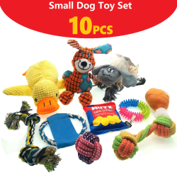 10 pcs Small Dog Toys Toy Set Chew Toy Rope Toy E009